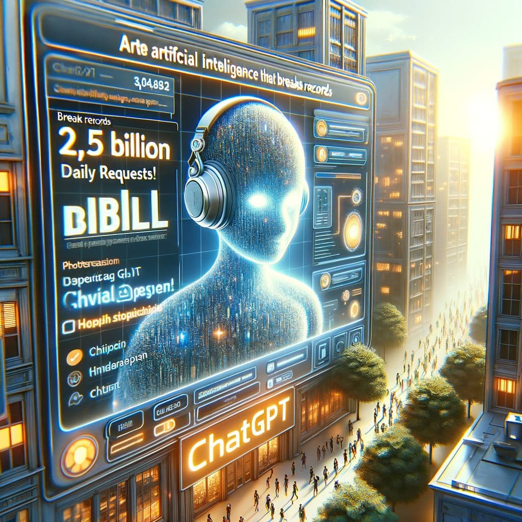 ChatGPT : L'Intelligence Artificielle qui Brise les Records avec 2,5 Milliards de Requêtes Quotidiennes !